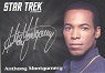 Star Trek Inflexions StarFleet's Finest Silver Series Autograph Card - Anthony Montgomery As Ens. Travis Mayweather