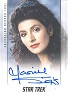Star Trek Inflexions StarFleet's Finest Bridge Crew Autograph Card - Marina Sirtis As Counselor Deanna Troi