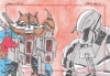 Marvel 75th Anniversary Dual-Panel Sketch Card Of Rocket Racoon & Ultron By Jeffrey Benitez
