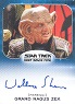 Star Trek Inflexions StarFleet's Finest Star Trek Aliens Design Autograph Card - Wallace Shawn As Grand Nagus Zek