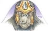 Super-Villains Legion Of Doom Die-Cut Sketch Card - Gorilla Grodd By Erik Maell