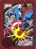 2014 Marvel Universe Marvel Greatest Battles Captain America Expansion Red Parallel 106 Captain America Vs. Spider-Man