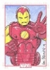 Marvel 75th Anniversary Sketch Card Of Iron Man By Kenneth Branch