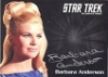 Women Of Star Trek Art & Images Silver Series Autograph Card - Barbara Anderson As Lenore Karidian
