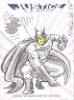 Justice League Sketch Card - Batman With Batarang By Niall Westerfield