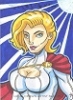 Justice League Sketch Card - Power Girl By Anastasia Catris