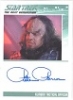 Star Trek The Next Generation Portfolio Prints Series Two Autograph Card Peter Parros As Klingon Tactical Officer