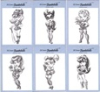 Bombshells Character Sketches Set Of 6 cards!