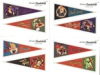 Bombshells Pennant Stickers Card Set Of 4 cards!