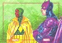 Marvel 75th Anniversary Dual-Panel Sketch Card Of Vision & Hawkeye By Jomar Bulda