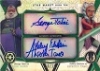 2017 Star Wars High Tek Green Cube Diffractor Dual Autograph Card DA-TE George Takei & Ashley Eckstein - 10/10