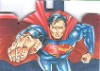 Justice League Hall Of Justice Die-Cut Sketch Card - Superman By Can Baran