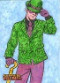 Super-Villains Sketch Card - The Riddler By Mauricio Dias